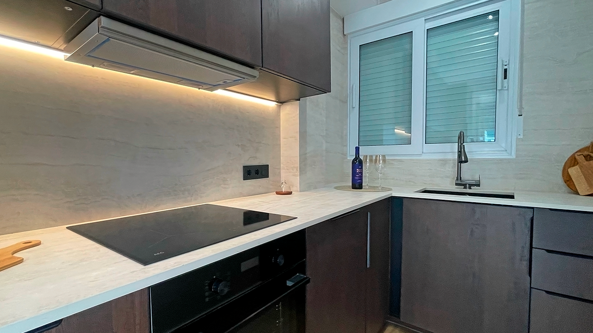 Detalle cocina sin juntas